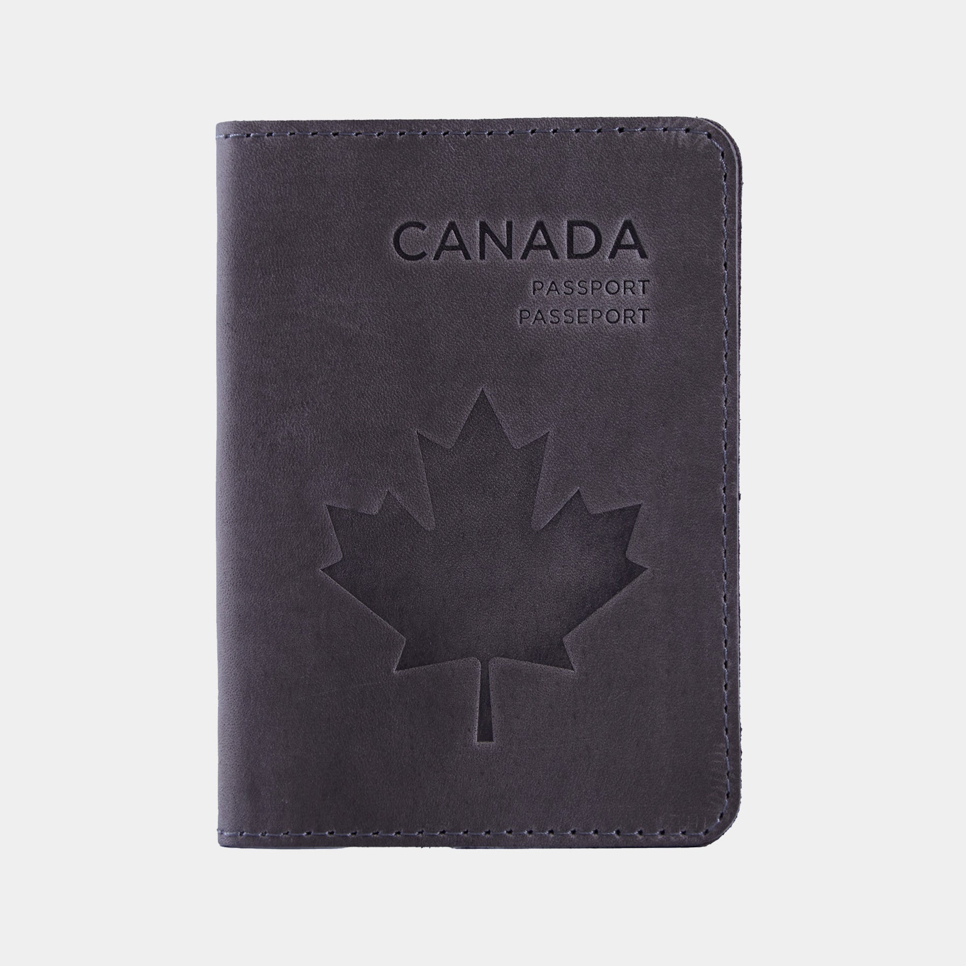 Passport cover with the national symbol of Canada