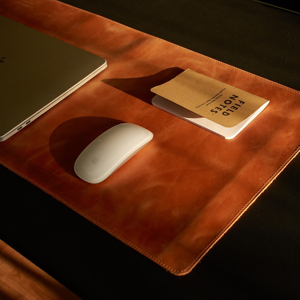 ProDesk vintage leather desk pad