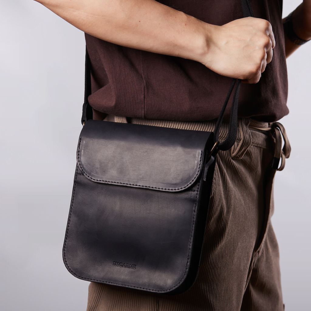 PORTER LEATHER SHOULDER BAG FOR MEN