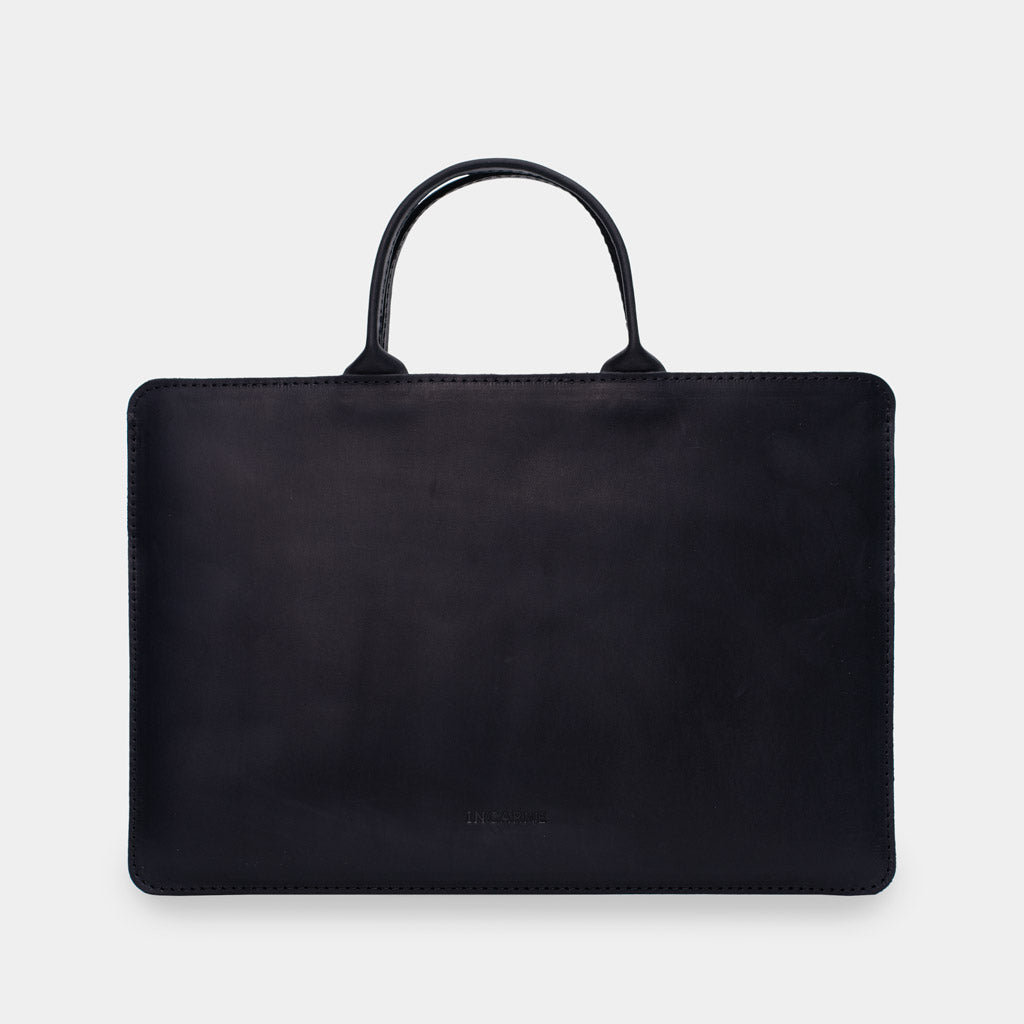 Husă pentru laptop din piele Stem cu mânere
